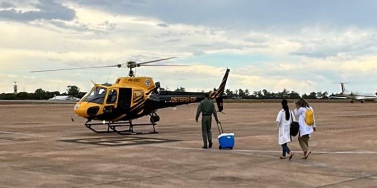 Detran-DF faz transporte aéreo de coração para transplante em Brasília