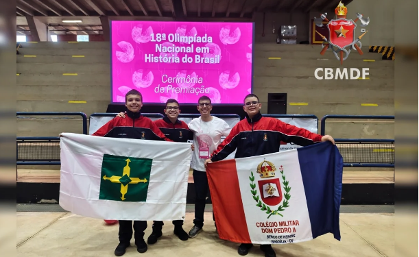 Alunos do Colégio Militar do DF conquistam ouro em Olimpíada Nacional de História